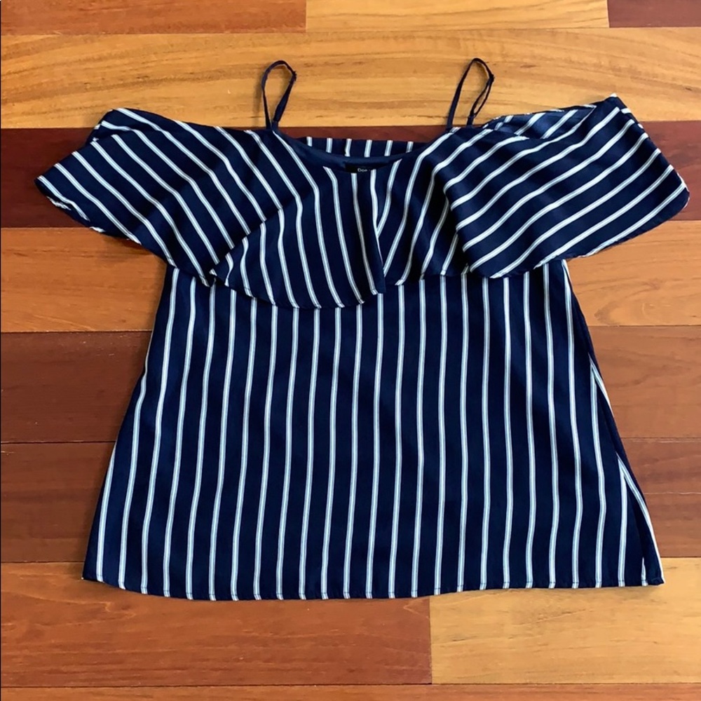 Doe & Rae Off-The-Shoulder Striped Blouse - Picture 6 of 6